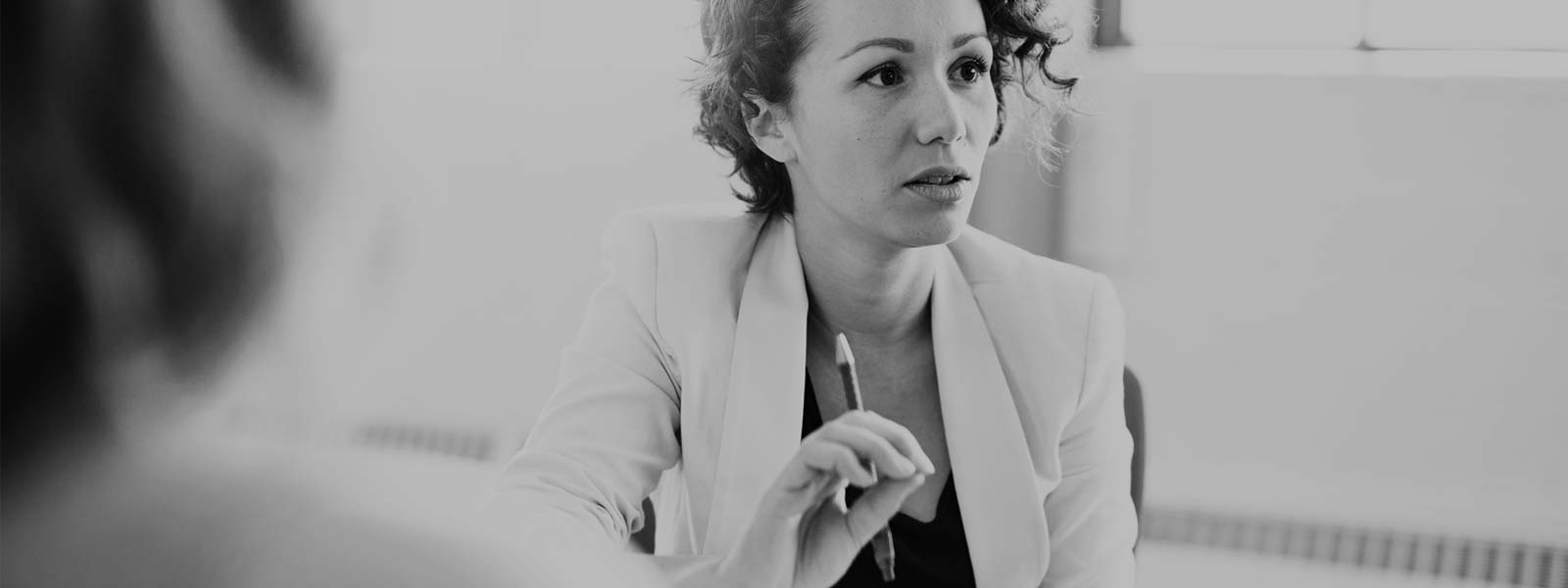 Person in a boardroom