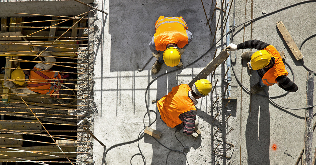 Construction site from above