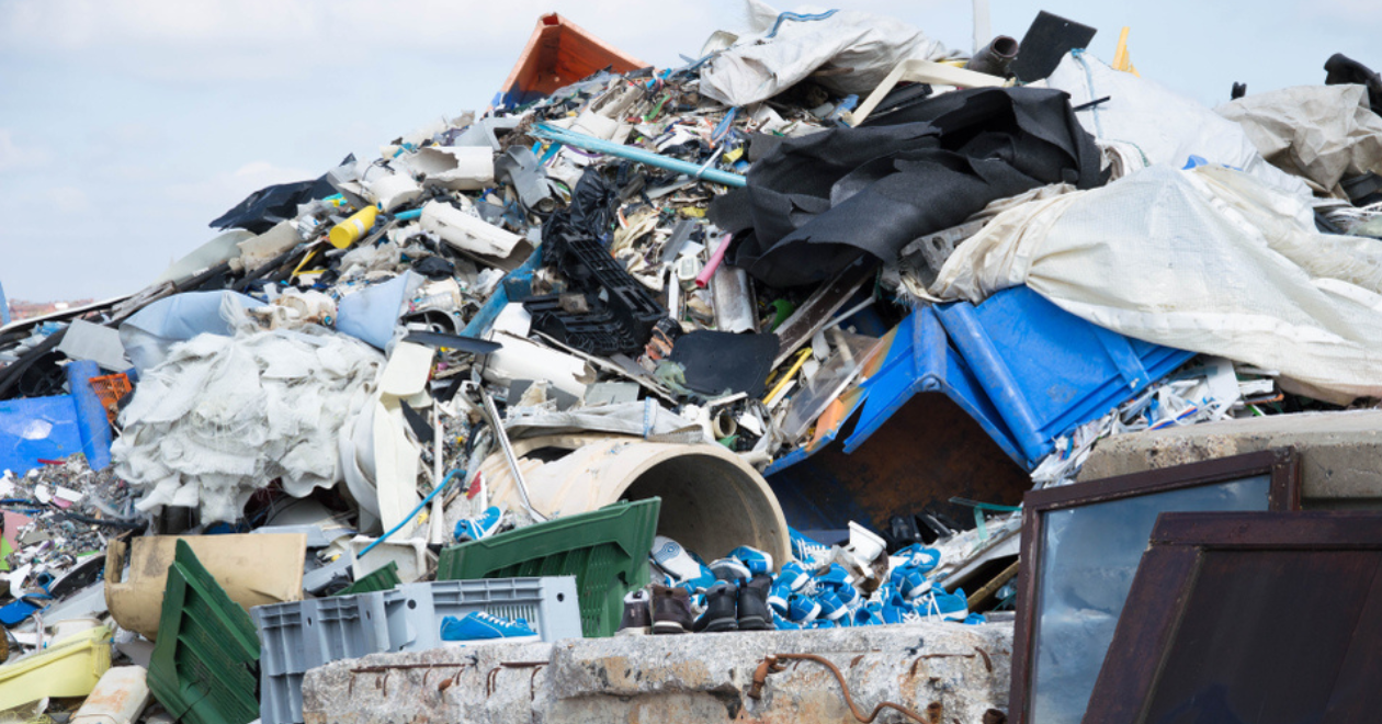 Rubbish pile in Lancashire, UK