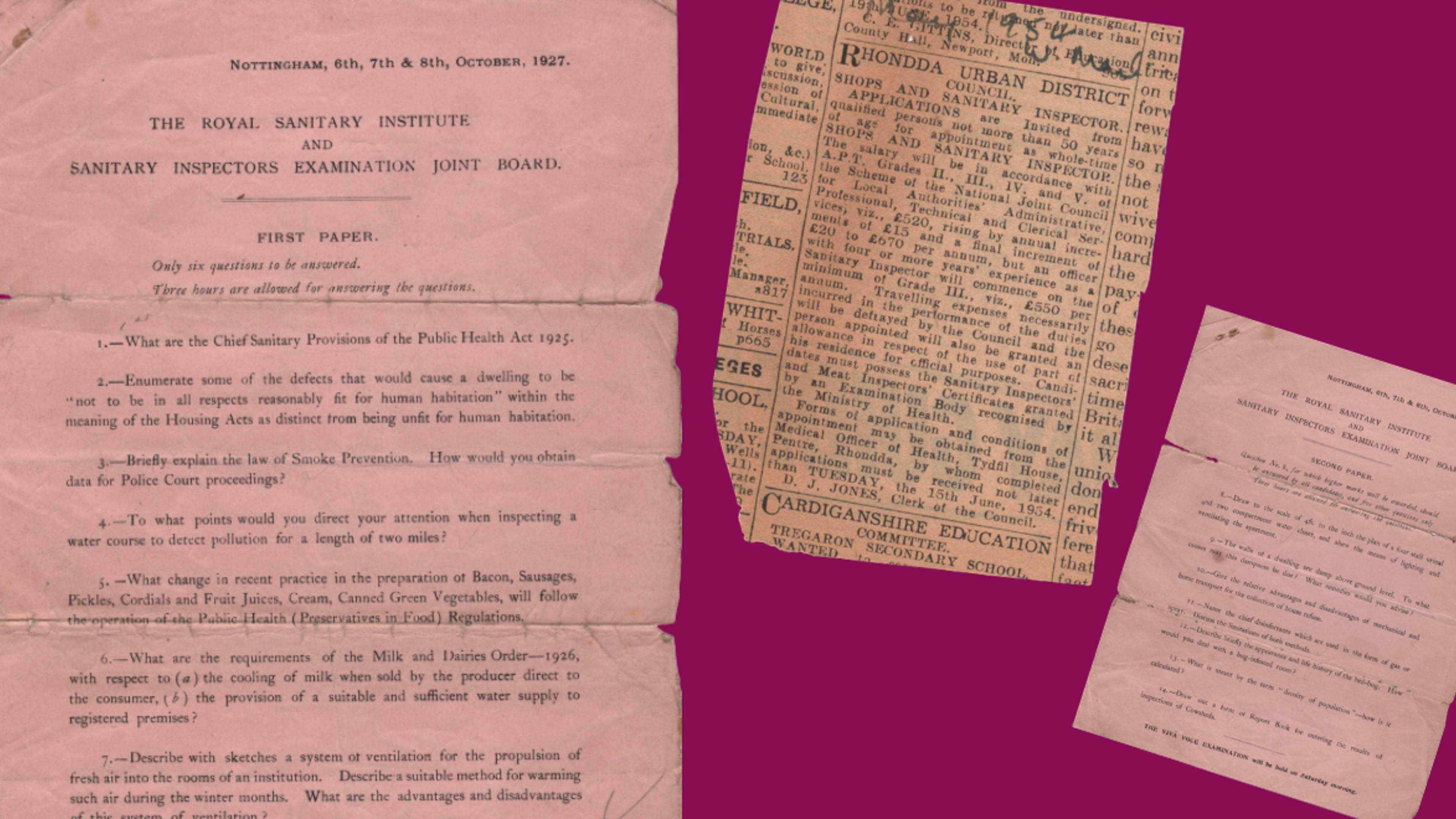 Would you have qualified as a Sanitary Inspector in 1927?