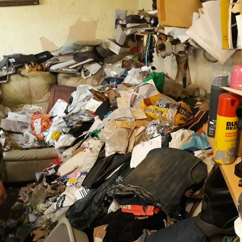 Photo from a hoarding case managed by Swale Borough Council